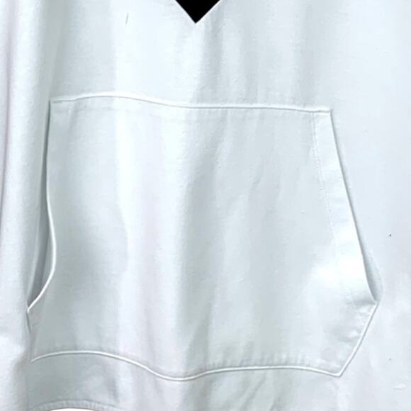 ID Ideology Men's Sweatshirt White Black Stripe Sweatshirt Hoodie Size Large - Picture 9 of 9